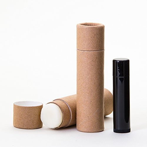 1.5 OZ Kraft Paperboard Lip Balm/Salve/Cosmetic/Lotion Tubes x100