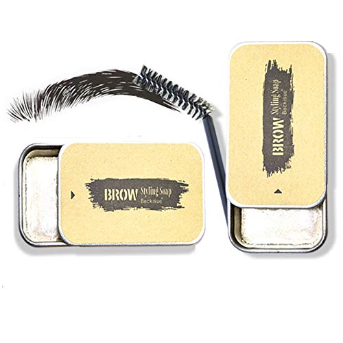 Gifts for Women Eyebrow Gel Brow Soap 2Pcs Eyebrow Gel Kit Eyebrow Soap Brows Styling Soap Waterproof Smudge Proof Eyebrow Pomade Fixed Create 3D Brushed-up Eyebrows Eyebrow Setting Gel