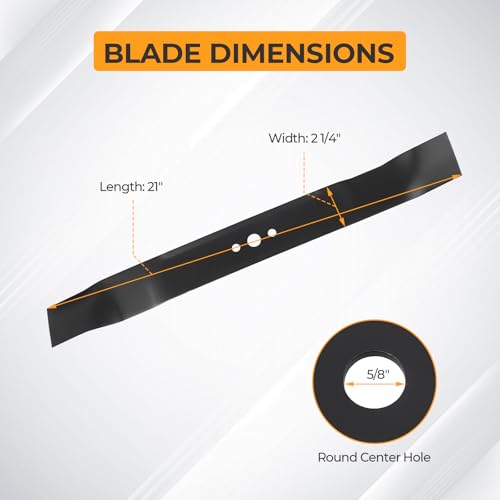GYZJ Lawn Mower Blades - Dimensions
