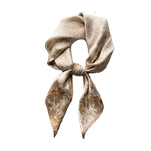 100% Pure Mulberry Silk Square Scarf for Hair-27''x27''- Women Silk Neckerchief Head Wrap Scarf