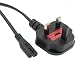 InstallerParts 6Ft UK Plug 2-Prong Figure-8 Power Cord - Non-Polarized European Power Cord (15384)