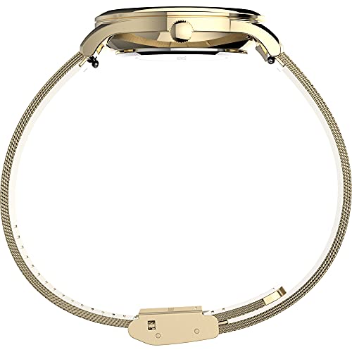 Montre Easy Reader Timex pour femme dorée et blanche de 32 mm - 2