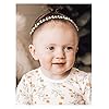 SWEETV Gold Baby Girl Headband Flower Girl Headpiece Princess Crystal Wedding Hair Accessories for Birthday Party…