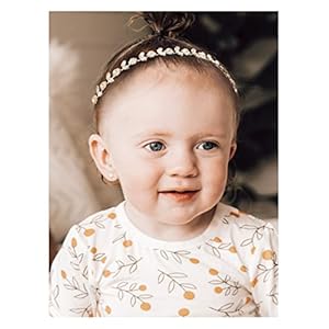 SWEETV Gold Baby Girl Headband Flower Girl Headpiece Princess Crystal Wedding Hair Accessories for Birthday Party…