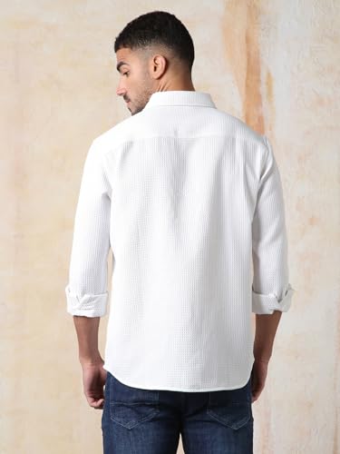 Image of High Star Men's Full Sleeve Double Pocket Shirt | Stylish Casual Shirt for Men | Trendy & Comfortable