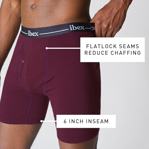 IBEX Men’s Merino Wool Boxer Briefs – Long Inseam Underwear for Hiking, Running, Travel & Everyday Use2