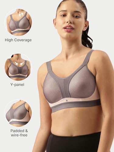 Image of Enamor Innovations Y-Panel Bounce Control, Agion Scent Protect, Women's Sports Bra - High-Impact, Padded, Wirefree, Full Coverage - SB25