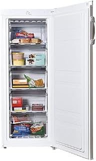 Statesman TF160LWE Tall Freezer 157 Litre, 2 Flap Closure Compartments, 3 Clear Drawers, Reversible Door, 55 cm Wide, White