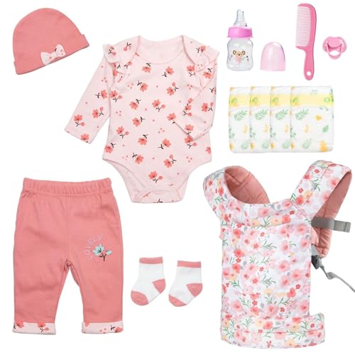 Reborn Baby Doll Clothes Accessories with Carrier 18-22 Inch Girl Dolls