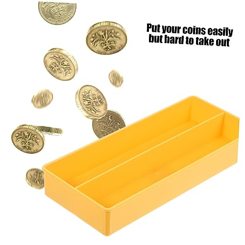 Caja organizadora de monedas Angoily 2 piezas plástico amarillo miniatura 4