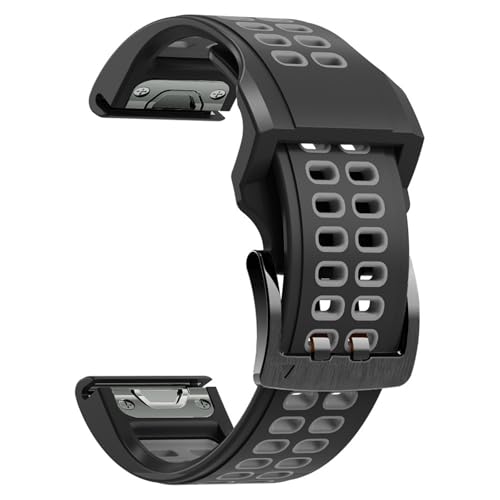 GTNU07 Garmin Instinct 2 / Instinct Tactical �\�[���[�X�g���b�v�ƌ݊���������܂� �N�C�b�N�����[�X�E�H�b�`�o���h 22mm �E�H�b�`�o���h �_�u���J���[ �V���R���u���X���b�g(Black gray)