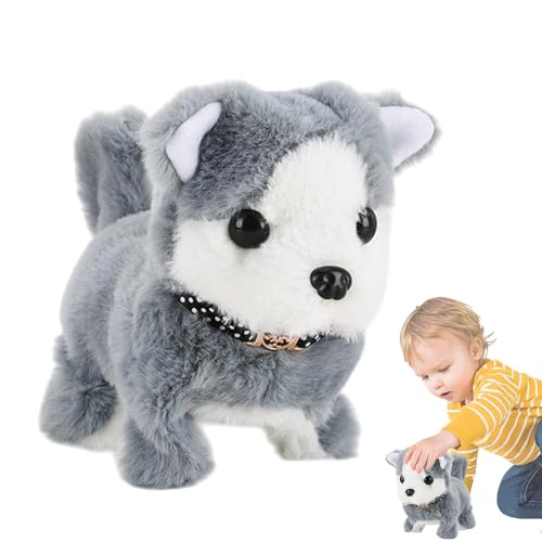 Cachorro Robot,robot cachorro – Juguete para caminar para perros inteligentes ladrando – Perro robot portátil, juguete robótico educativo para mascotas para cumpleaños, niños y niñas