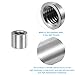 uxcell M8x1.25mm Round Coupling Nuts, 20 Pcs 304 Stainless Steel Connector Nuts Fasteners Rod Bar Stud 10mm for Industrial Construction Fasteners, Silver