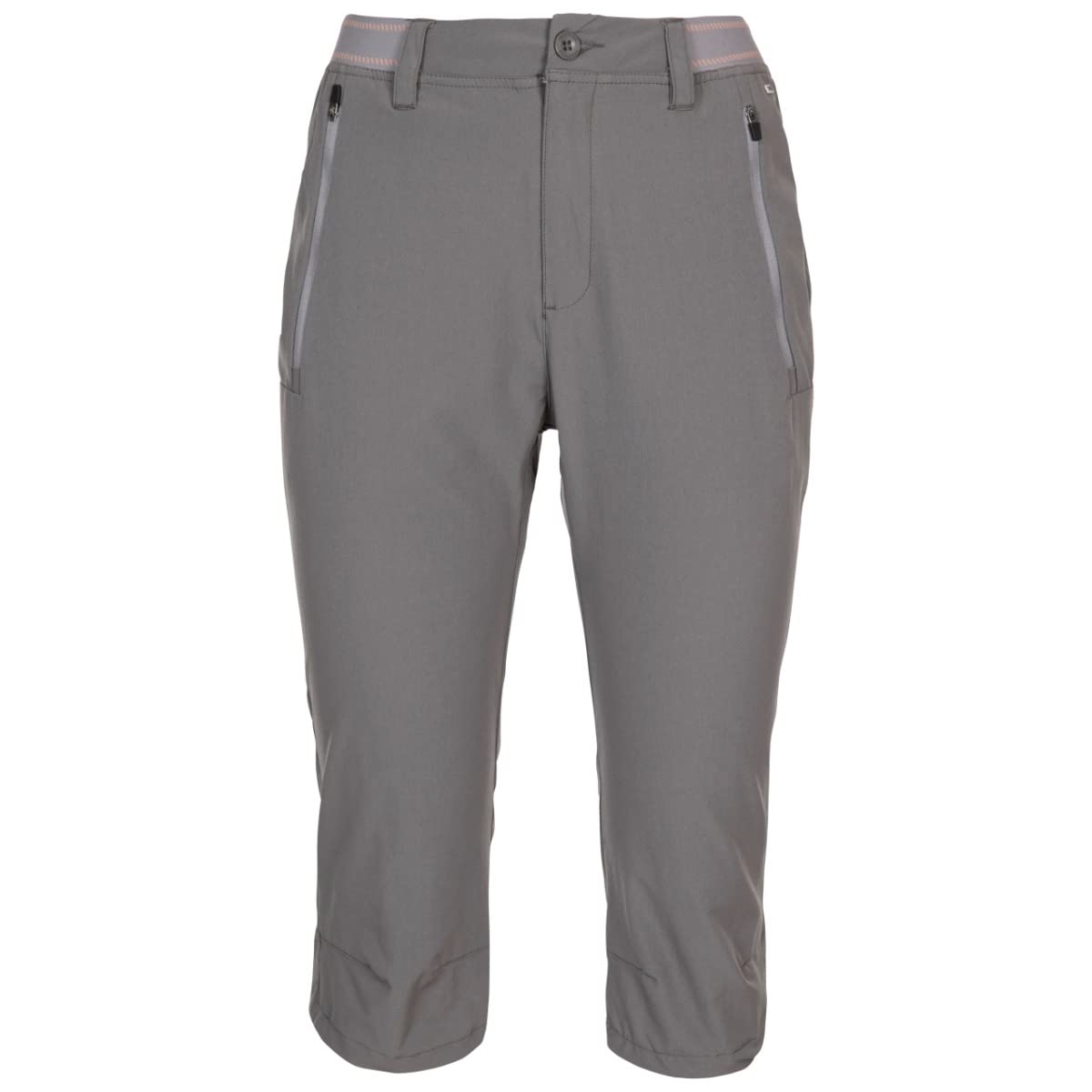 Trespass Womens Trousers 3/4 Length Grateful - Outdoor Walking Trousers with 2 Zipped Pockets, Knee Length Active Stretch Hiking Pants, Quick Dry Bottoms