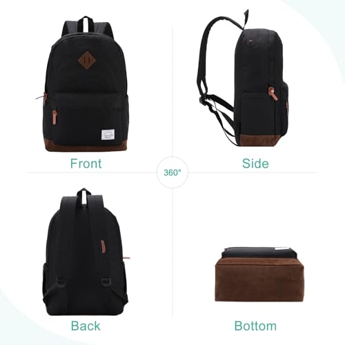 Backpack for Men Women,VASCHY Classic Water-resistant Lightweight Travel School Backpack Casual Daypack