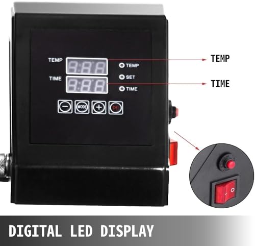 Máquina de prensa térmica 12x10 pulgadas 650W miniatura 6