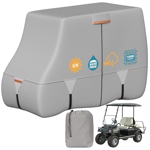 100% Waterproof 1200D Solution-Dyed Golf Cart Cover Universal Fit Yamaha,Honda,Club