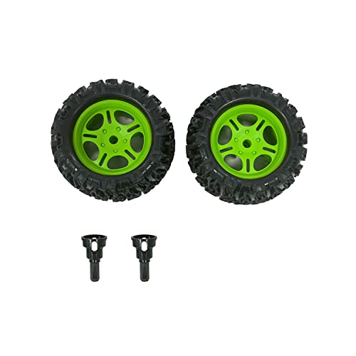 Pneus et roues RC 1:12 verts CROBOLL pour buggy de remplacement