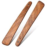 12 inch Teak Wooden Spatula for Cooking, Small Wood Flipper, Egg Scraper, Flat Wood Turner, Multipurpose Wooden Cooking Utensils, Spatulas Spoons Perfect for Flipping, Scraping & Turning, Set of 2