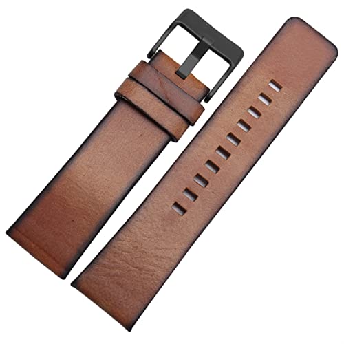 Bracelet de montre rétro en cuir véritable 22mm 24mm 26mm compatible DZ4323 et DZ7406