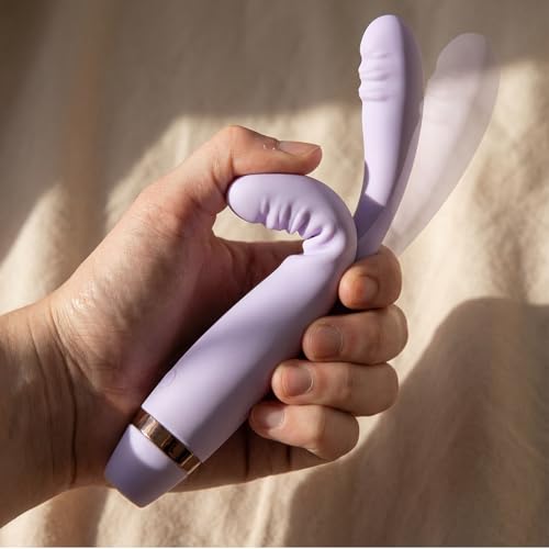 Image of Zyllion Groove Rechargeable Full Body Massager - Wireless Handheld Body Pain Relief Machine with Medical Grade Silicone & 10 Vibration Patterns (PURPLE)
