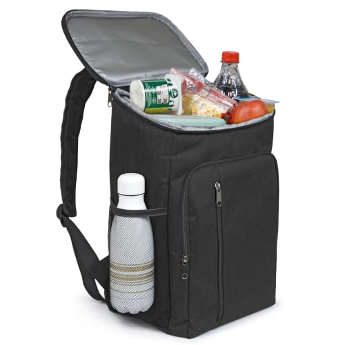KINSTON Zaino termico ultra leggero da 15 l, borsa da picnic per uomini e donne, da viaggio, spiaggia, campeggio, lavoro, colore: nero