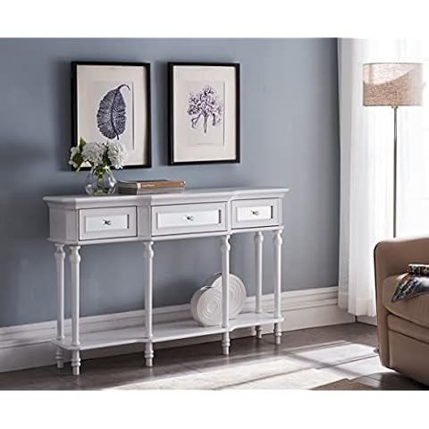 Inroom Furniture Designs C1208 Console Table - Wash Grey44; 31 x 54 x 13 in. Cover