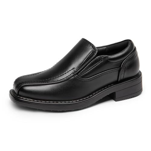 Bruno Marc Boy's SBOX225K Dress Shoes Slip-On Loafer Wedding Shoes, Black, Size 6 Big_Kid