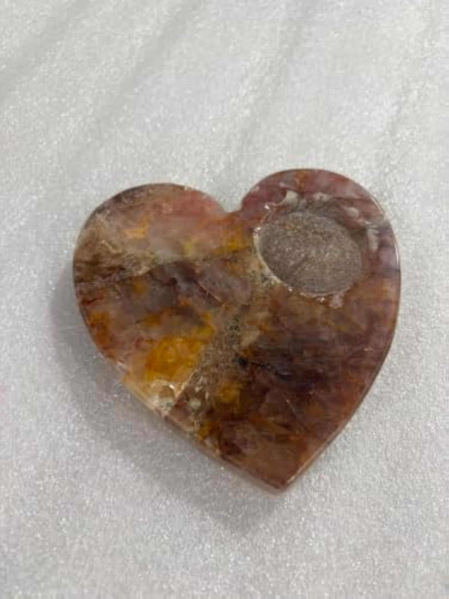 Agate Heart-Shaped Tealight Holder