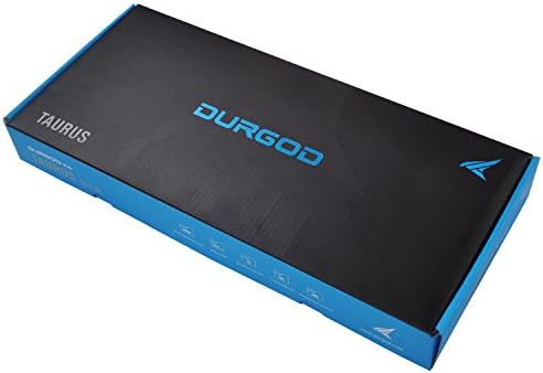 DURGOD Typewriter Mechanical Keyboard with Cherry Mx Red SwitchesUsb A/USB C to USB C Cable Pbt Keycaps Tenkeyless 87 Keys for Typist/Office (White)