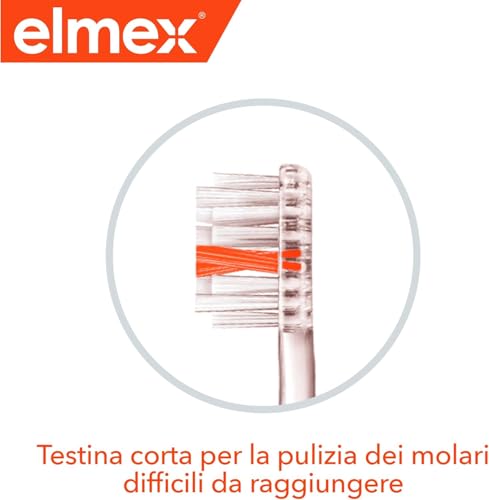 ELMEX Zahnbürste Schutz Carie InterX Tiefenreinigung, mittel, Orange – Bild 6