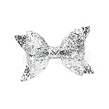 FOMIYES Bowknot Sequin Headband for Girls Elastic Hair Accessory for Newborns and Toddlers for Birthdays and Photoshoots Silver