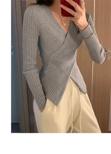 Women's Winter Jumper Pullover V Neck Sweater2