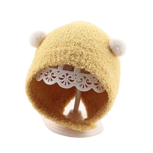 Cap Baby Hat 2-24 Months Hats Cute Soft Solid Wool Knitted Winter Warm Thermal Baby Hat Pompom for Children Boys Children Warm Cap(Color6)