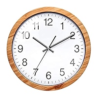 Britimes Horloge Murale Ronde Silencieuse Sans Tic-tac, 25,4