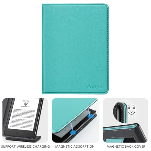 Image of CoBak Case for 6 inch E-Reader Cases (2024 & 2022, 11th Gen) - PU Leather Smart Cover with Auto Sleep /Wake & Hand Strap, Premium Protective Case for E-Reader Case
