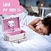 The Memory Building Co Black Ballerina Musical Jewelry Box Plays Classic Melody, Storage Organizer Music Box for Kids Ages 6-12 MDF Wood w/ 2 Fabric Lined Ring Bracelet Necklace Treasure Compartments