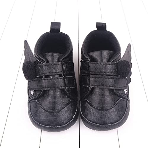 Baby Girls Boys Wing𝘀 First Walking Ankle Boots, Infant Soft Sole Sneakers Fashion High-Top Ankle Length Shoes4