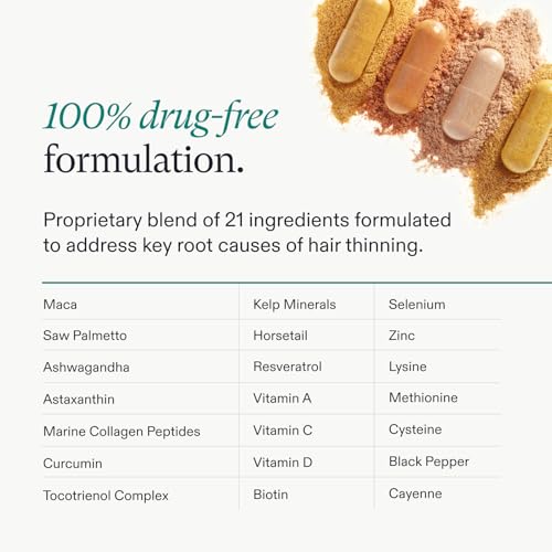 Nutrafol Women's Balance Hair Growth Supplements, for Ages 45+, Clinically Proven for Visibly Thicker Hair and Scalp Coverage, Dermatologist Recommended - 2 Month Supply, 2 Refill Pouches