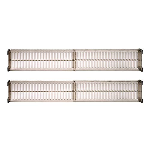 Divisor de cajones ajustable, juego de 2, organizador de cajones de aparador, organizador de cajones ampliable, para dormitorio, baño, armario, oficina, almacenamiento de cocina.