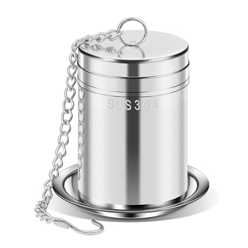 Scalegoal ‌Loose Leaf Tea Steeper with Ultra-Fine Mesh - ‌Premium Stainless Steel ‌Tea Infuser‌‌ & ‌Tea Strainer‌ for Herbal/Black/Rooibos Teas, Durable ‌Tea Ball‌ with Leak-Proof Design