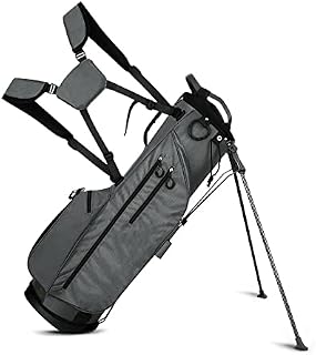 WSJTT Golf Stand Bag for Men & Women Golf Carry Bag Carry Organizer Pockets Storage, Ergonomic with Stand 8 Pockets Dual Strap Waterproof Wear-Resistant Durable Fabric Easy Carry (Color : Gray)