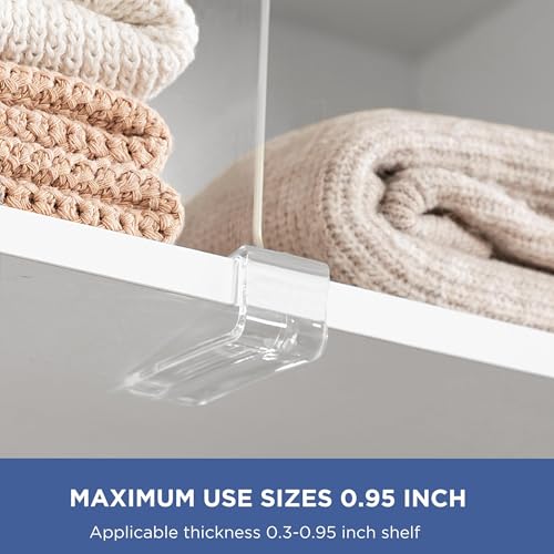 Image of HBlife 12 Inches Tall [Extra Tall Version] Clear Shelf Dividers, 16 Pack Purse Organizer for Closet Perfect for Handbags, Acrylic Bookshelf for Organization