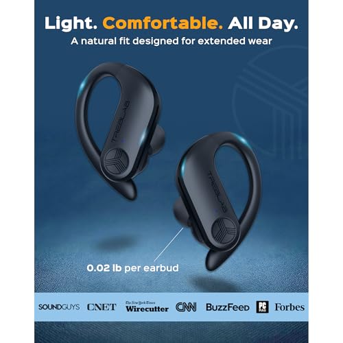 TREBLAB X3 Pro Sport Wireless Ear Buds Bluetooth,Workout Headphones 145H Long Battery Life with Secure Ear Hooks, Bluetooth 5.3 Over Ear Earbuds,Noise Isolation, IPX5 Sweatproof Earphones, 4 ENC Mics - Image 4