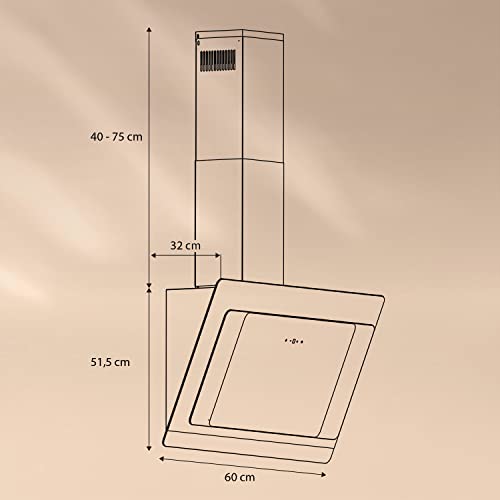 Hotte aspirante Klarstein Aurora 60 Smart 550 m³ h Contrôle par app A++ - vue 8