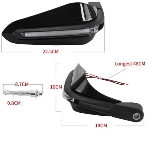 Protège-mains guidon de moto universel avec clignotant intégré pour protection - 2
