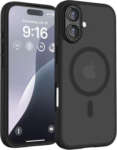 Image of Elzzi Magnetic for magsafe - iPhone 16 Case, [Compatible with Magsafe] [Translucent Matte] Shockproof Protective Phone Case for Men & Women - Black new