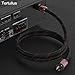 Tertullus HiFi Power Cable OFC Audiophile Ac Power Cable 125v 15a 12awg with Us Pure Red Copper Power Plug+IEC C15 Connector High-end Braided Sleeve Cable(1m/3.28ft)