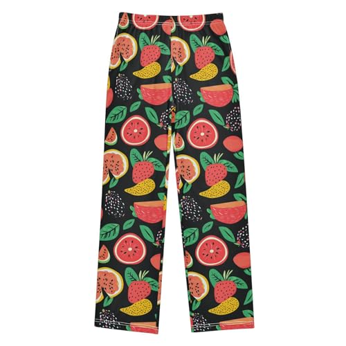 Pajama Bottoms, Pajamas Long Pant Summer Fruits Lounge Wear Casual Colorful Sleep Pants Soft Pjs Sleepwear