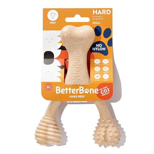 BetterBone - Hard Density - Ideal for Strong to Aggressive Chewers - All-Natural Nylon-Free Dog Chew Toys - Non-Toxic Promotes Dental Health Splinter-Resistant Sustainably Made